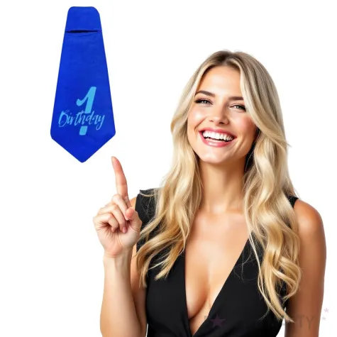 krawat moje 1 urodziny blekitny godan