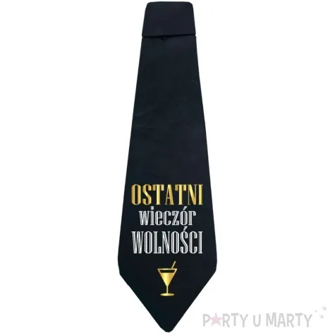 krawat ostatni wieczor wolnosci czarny godan 32 cm