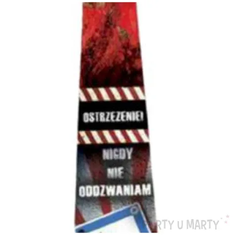 krawat ostrzezenie nigdy nie oddzwaniam wielokolorowy topgift 42 cm