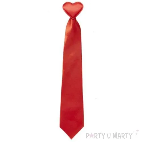 krawat serce walentynkowe czerwony widmann