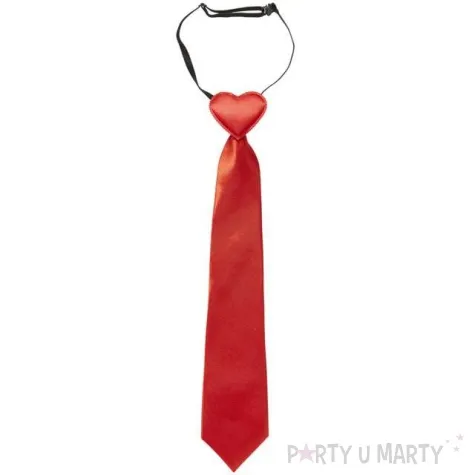 krawat serce walentynkowe czerwony widmann