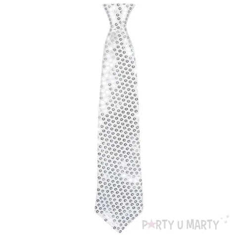 krawat shiny srebrny boland