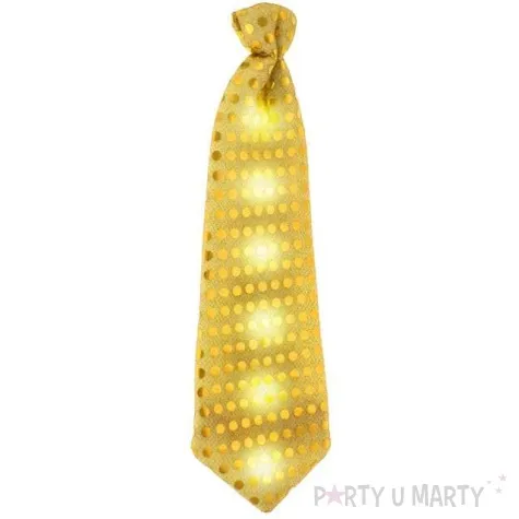 krawat swiecacy cekiny zloty godan