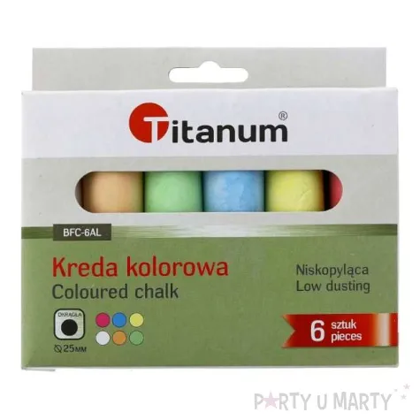 kreda chodnikowa titanum mix 25 mm 6 szt