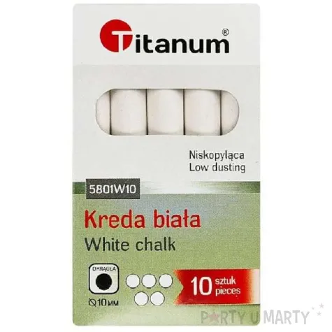 kreda classic biala titanum 10 mm 10 szt