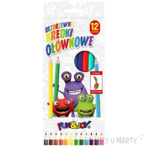 kredki olowkowe bezdrzewne mix fun joy 12 szt