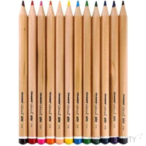 kredki olowkowe jumbo natural mix flamingo 12 szt