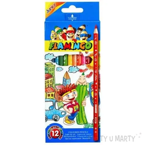 kredki olowkowe szesciokatne junior mix titanum 12 szt