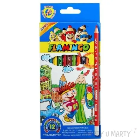 kredki olowkowe trojkatne junior mix titanum 12 szt