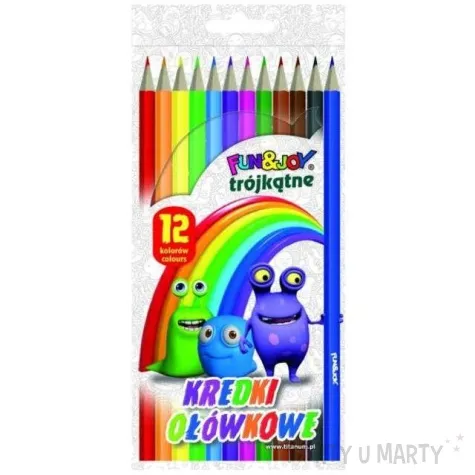 kredki olowkowe trojkatne mix titanum 12 szt