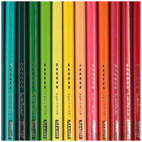 kredki olowkowe w metalowym pudelku mix flamingo 24 szt