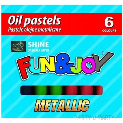 kredki pastele olejne metaliczne mix fun joy 6 szt