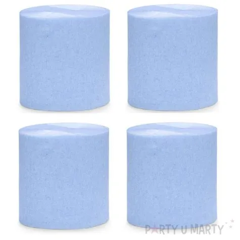 krepa dekoracyjna slim classic blekit jasny partydeco 5x10m