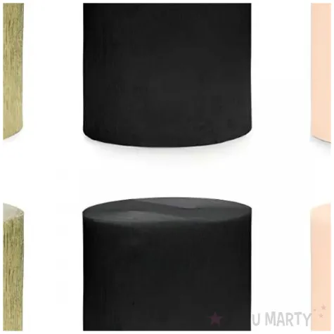 krepa dekoracyjna slim classic czarny zloty partydeco 5 cm x 10 m 6 szt