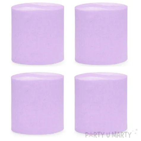 krepa dekoracyjna slim classic liliowa jasna partydeco 5x10m