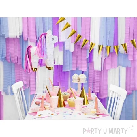 krepa dekoracyjna slim classic liliowa partydeco 5x10 m