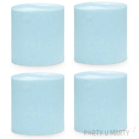 krepa dekoracyjna slim classic niebieski jasny partydeco 5x10m