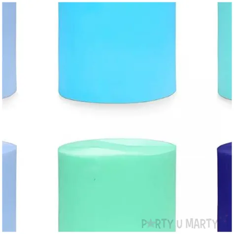 krepa dekoracyjna slim classic niebieski mix partydeco 5 cm x 10 m 6 szt