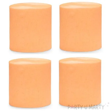 krepa dekoracyjna slim classic pomaranczowa jasna partydeco 5x10m