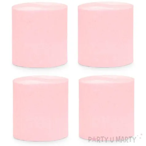 krepa dekoracyjna slim classic rozowa jasna partydeco 5x10m