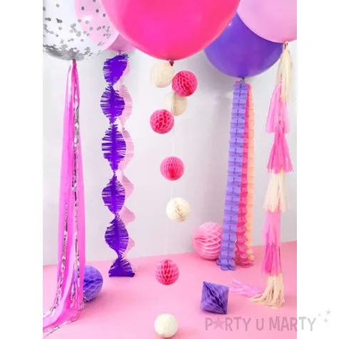 krepa dekoracyjna slim classic rozowa partydeco 5x10m