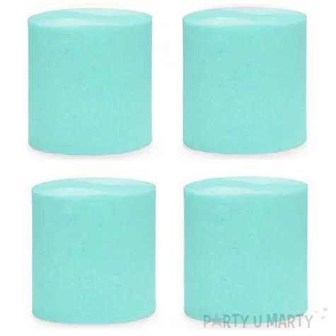 krepa dekoracyjna slim classic turkusowa partydeco 5x10 m