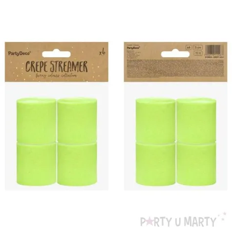 krepa dekoracyjna slim classic zielone jabluszko partydeco 5x10m