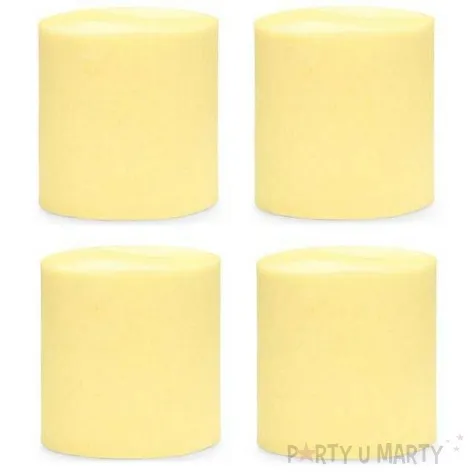 krepa dekoracyjna slim classic zolta jasna partydeco 5x10 m