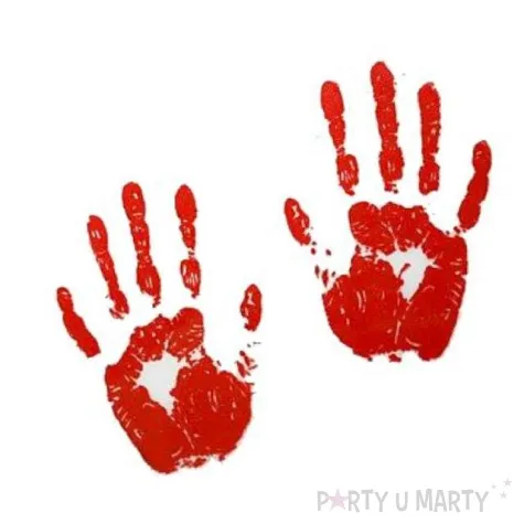 krwawe slady rece 6 szt