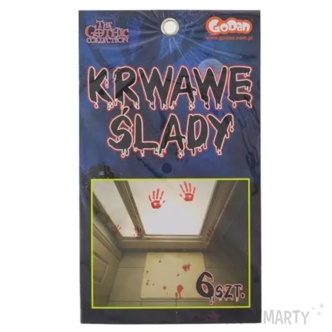 krwawe slady rece 6 szt