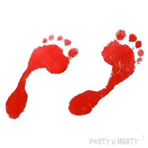 krwawe slady stopy 6 szt