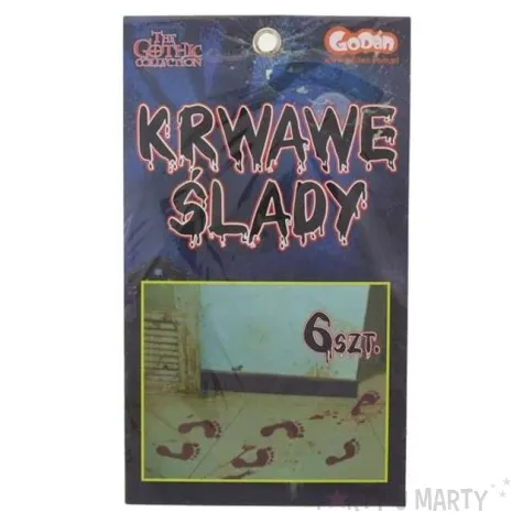krwawe slady stopy 6 szt
