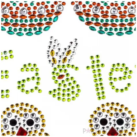 krysztalki samoprzylepne wielkanocne kurczaki easter mix brewis