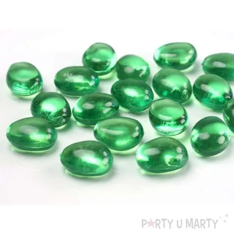 krysztalowe kamienie 3 0x2 5cm zielony 30szt 1op