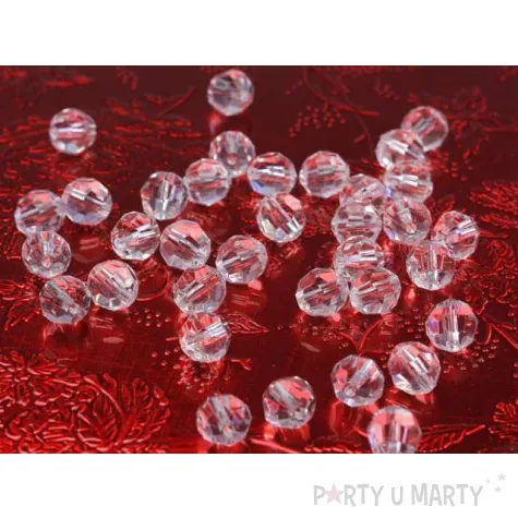 krysztalowe koraliki bezbarwny 10mm 1op