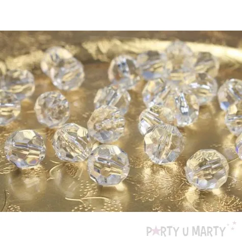 krysztalowe koraliki bezbarwny 18mm 1op