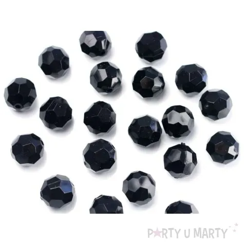 krysztalowe koraliki czarny 18mm 1op