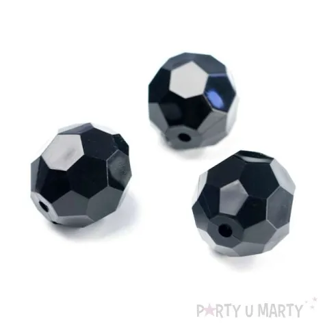 krysztalowe koraliki czarny 30mm 1op