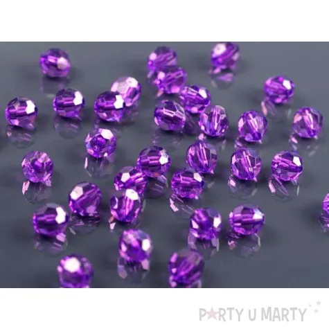 krysztalowe koraliki liliowy 10mm 1op