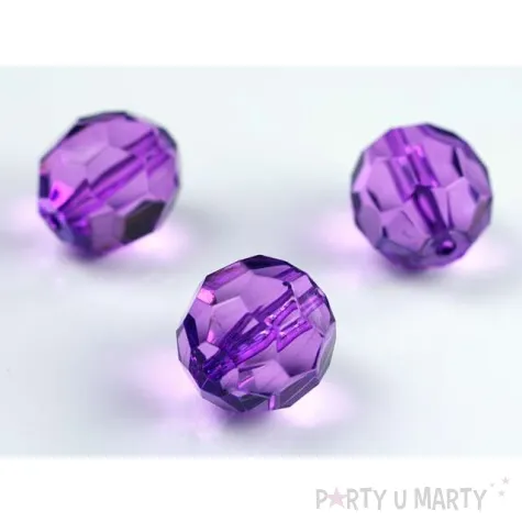 krysztalowe koraliki liliowy 30mm 1op