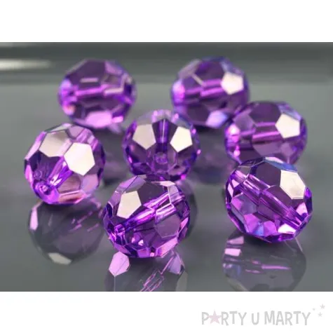 krysztalowe koraliki liliowy 30mm 1op