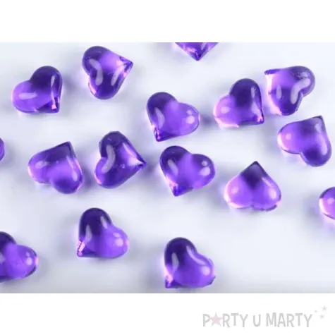 krysztalowe serca fiolet 2 1cm 1op