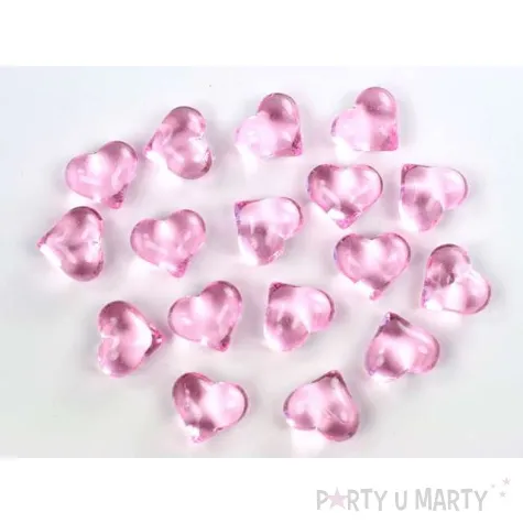 krysztalowe serca j rozowy 2 1cm 1op