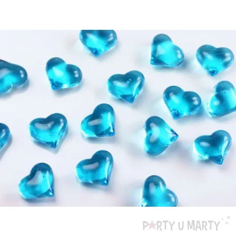 krysztalowe serca turkus 2 1cm 1op