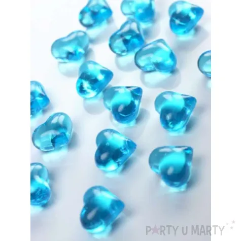krysztalowe serca turkus 2 1cm 1op