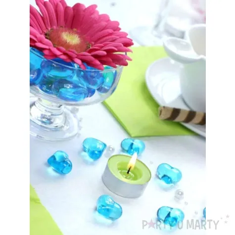 krysztalowe serca turkus 2 1cm 1op