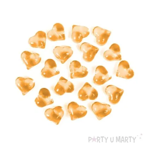 krysztalowe serca zloty 2 1cm 1op