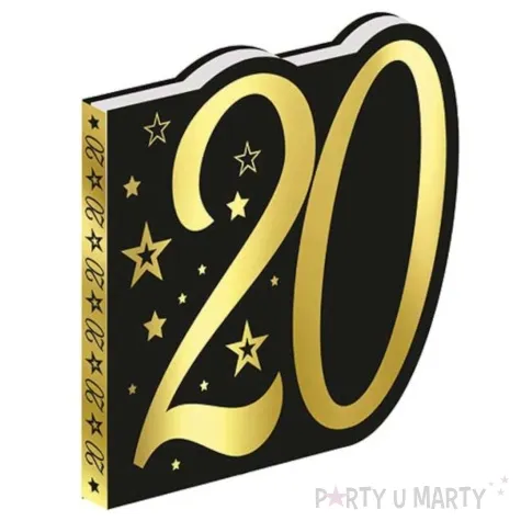 ksiega gosci 20 urodziny gwiazdy zloto czarny guirca 20 x 22 26 kartek