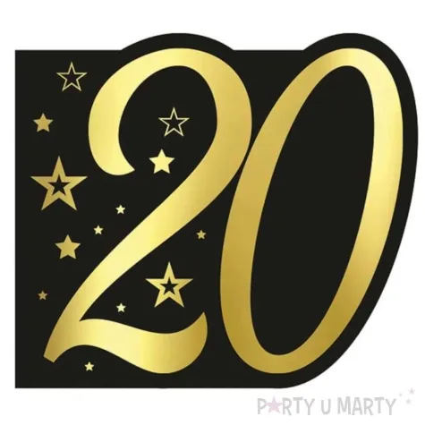 ksiega gosci 20 urodziny gwiazdy zloto czarny guirca 20 x 22 26 kartek