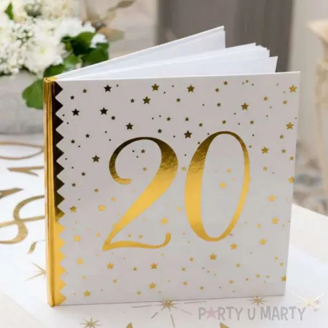 ksiega gosci 20 urodziny santex 24 x 24 cm 20 kartek